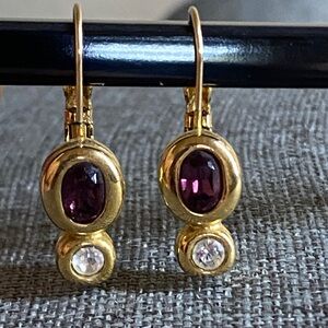 Swarovski Radiant Gold-tone Crystal Earrings
